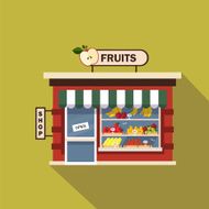 Restaurants and shops facade storefront vector detailed flat N8