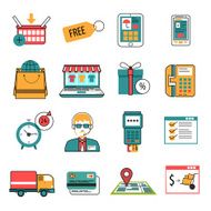 Online Icons Outline Set