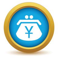 Gold yen purse icon N2