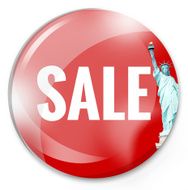 sale button glass red design N2