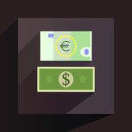 Flat icon of money vector symbol