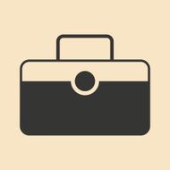 Flat in black and white mobile application bag N2