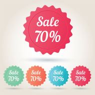 Vector sale 70 badge sticker