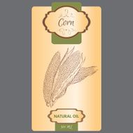 Vector corn oil label template