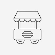 shopping cart line icon N19