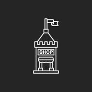 shopping cart line icon N21