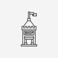 shopping cart line icon N23