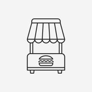 shopping cart line icon N27