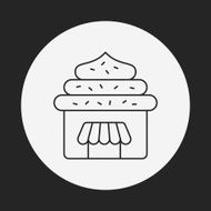 shopping cart line icon N46