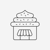 shopping cart line icon N47