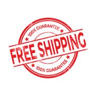 Vector free shipping red stamp