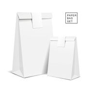 white paper bags with sticker
