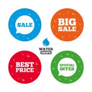Sale icons Special offer speech bubbles symbols N30