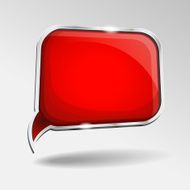 Abstract glossy red speech bubble Vector abstract background