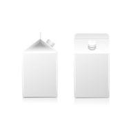 White half-liter cardboard brick package for diary products juice