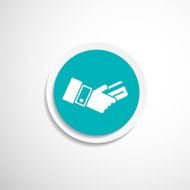 Bank credit card with hand vector illustration N10