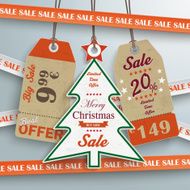 Sale Sticker Lines Christmas Price Stickers