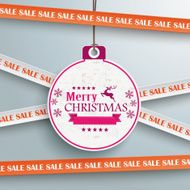 Sale Sticker Lines Christmas Bauble Price PiAd
