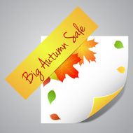 One big autumn sale label