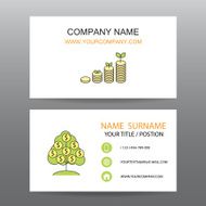 Business card vector background growth