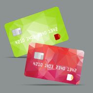 Blue credit card vector illustration highly detailed