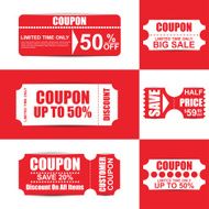 Collection red and white sale coupon