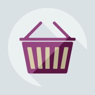 Flat modern design with shadow Shopping cart