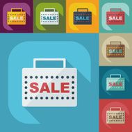 Flat modern design with shadow Sticker prices sale