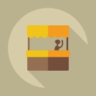 Flat modern design with shadow icon coffee stall N2