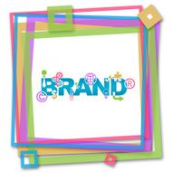 Brand Colorful Symbols Frame