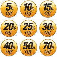Shopping Sale Discount Badge in Yellow