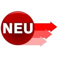 Neu Roter Sticker Pfeil mit