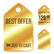 Gold Price Label - Sale Tag