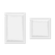White blank sachet packaging for food cosmetics or medicine