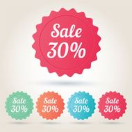 Vector sale 30 badge sticker