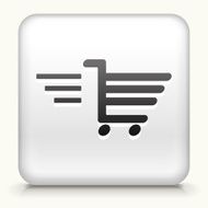 Square Button with Shopping Cart N3
