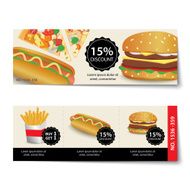 fast food coupon discount template design