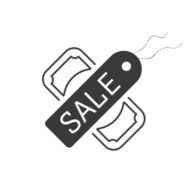 Sale symbol tag and dollar icon
