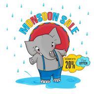 Cute elephant for Monsoon Sale