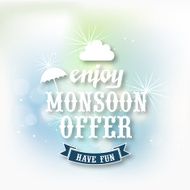 Poster banner or flyer Monsoon Offer