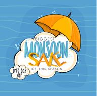 Poster banner or flyer Monsoon Sale