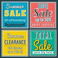 Square banners with sale offer vector N2