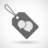 Shopping label icon with a comic balloon N2