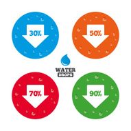 Sale arrow tag icons Discount symbols N30