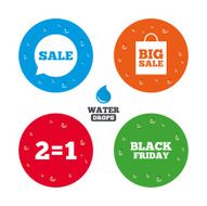 Sale speech bubble icons Black friday symbol N6