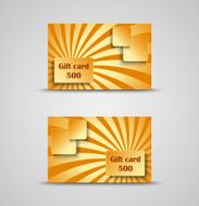 Gift card with orange striped background