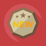 Flat modern design with shadow sticker new banner N2