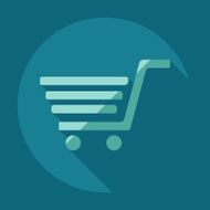 Flat modern design with shadow icons truck buyer N3