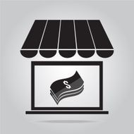 Shop building with money icon N2