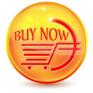 Glossy Buy Now orange web icon